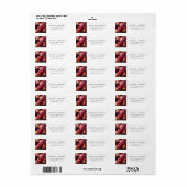 Burgundy Ranunculus Painting Return Address Label (Vorne)