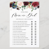 Burgundy Ratgeber, wer Mama oder Vater Baby Showsp (Vorderseite)