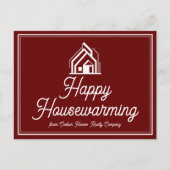 Burgundy Real Estate Company Customized Realtor Postkarte (Vorderseite)