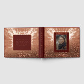 Burgundy Real Foil Funerary Guest Books Maroon Gästebuch (Voll)