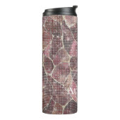 Burgundy Red Abstract Sparkle Thermosbecher (Nach links gedreht)