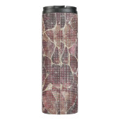 Burgundy Red Abstract Sparkle Thermosbecher (Rückseite)