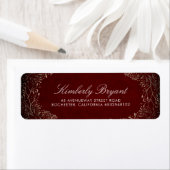 Burgundy Red and Imitate Gold Foil Gipskraut