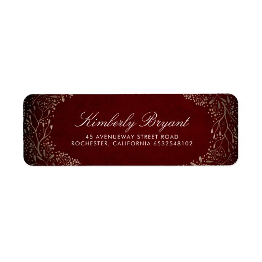 Burgundy Red and Imitate Gold Foil Gipskraut (Vorne)