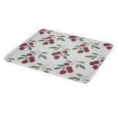 Burgundy Red Berries Pattern Schneidebrett (Ecke)