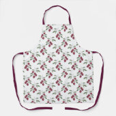 Burgundy Red Berries Pattern Schürze (Vorderseite)