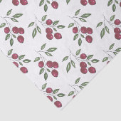 Burgundy Red Berries Pattern Seidenpapier (Ausschnitt)