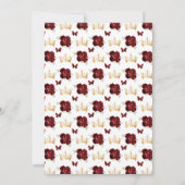 Burgundy Red Blonde Hair Princess Birthday Party Einladung (Rückseite)