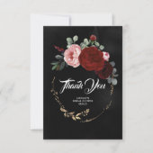 Burgundy Red Blume Black Danke (Vorderseite)