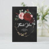 Burgundy Red Blume Black Danke (Stehend Vorderseite)