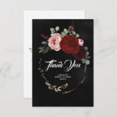 Burgundy Red Blume Black Danke (Vorne/Hinten)