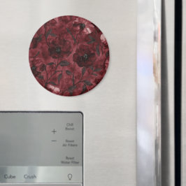 Burgundy Red Blume Magnet