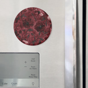 Burgundy Red Blume Magnet