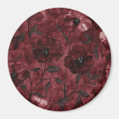 Burgundy Red Blume Magnet (Vorne)