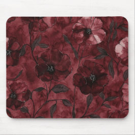 Burgundy Red Blume Mousepad