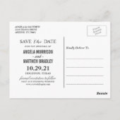Burgundy Red Blush Bloral Wedding Save the Date Postkarte (Rückseite)