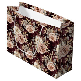 Burgundy Red Blush Brautparty Große Geschenktüte