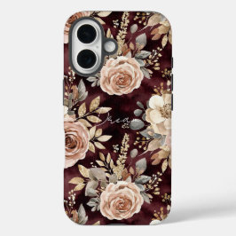 Burgundy Red Blush iPhone 16 Hülle