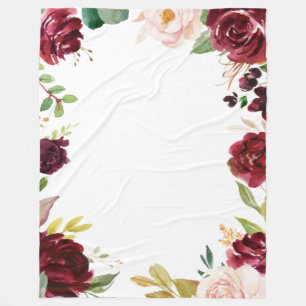 Burgundy Red Blush Fleecedecke