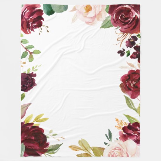 Burgundy Red Blush Fleecedecke (Vorderseite)
