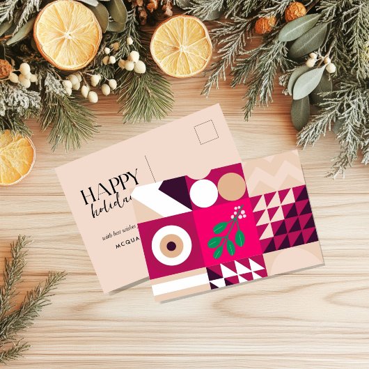 Burgundy Red Blush Geometric Pink Weihnachten
