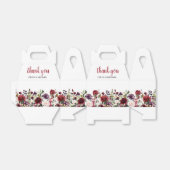 Burgundy Red Blush Pink Floral Wedding Geschenkschachtel (Ungefaltet)