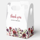 Burgundy Red Blush Pink Floral Wedding Geschenkschachtel (Geöffnet)