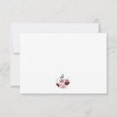 Burgundy Red Blush Pink Floral Wedding RSVP Karte (Rückseite)