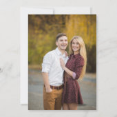 Burgundy Red Blush Pink Foto Blumenzange Einladung (Rückseite)