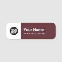 Burgundy Red Button Name Tag oder Magnesium mit Lo