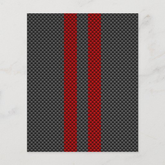 Burgundy Red Carbon Fibre Racing Stripes Flyer (Vorne)