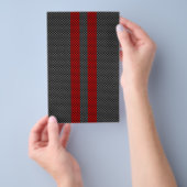 Burgundy Red Carbon Fibre Racing Stripes Flyer (Handgriff)