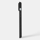 Burgundy Red Carbon Fibre Racing Stripes iPhone Hülle (Linke Seite)