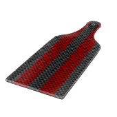 Burgundy Red Carbon Fibre Style Streifen Schneidebrett (Ecke)