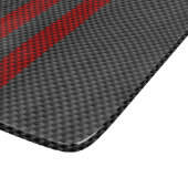 Burgundy Red Carbon Fibre Style Streifen Schneidebrett (Ecke)