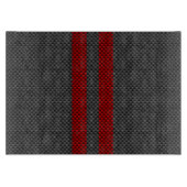 Burgundy Red Carbon Fibre Style Streifen Schneidebrett (Vorderseite)