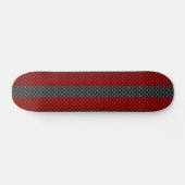 Burgundy Red Carbon Fibre Style Streifen Skateboard (Horizontal)