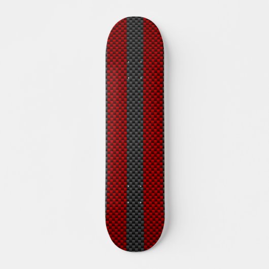 Burgundy Red Carbon Fibre Style Streifen Skateboard (Vorne)