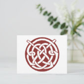 Burgundy Red Celtic Knüpfarbeit Postkarte (Stehend Vorderseite)
