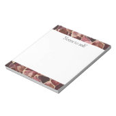 Burgundy Red Chic Abstrakt Notizblock (Rotiert)