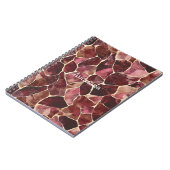 Burgundy Red Chic Abstrakt Notizblock (Linke Seite)