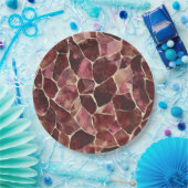 Burgundy Red Chic Abstrakt Pappteller (Party)