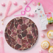 Burgundy Red Chic Abstrakt Pappteller (Party)