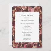 Burgundy Red Chic Abstraktes Brautparty Einladung (Vorderseite)