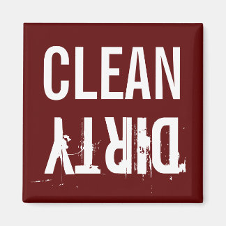 Burgundy Red Clean Geschirrspüler Küche Magnet