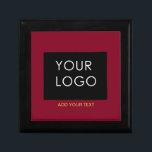 Burgundy Red Customizable Business Add Your Logo Erinnerungskiste<br><div class="desc">Fügen Sie Ihr Logo oder Bild zu diesem modernen, eleganten bordeauxroten Design hinzu. Sie können einfach Ihr Firmenlogo, Image oder Ihr persönliches Foto hinzufügen. Editierbares Logo oder Foto oder individuelles persönliches Geschenk für einen Freund, Mitarbeiter oder andere. Individuell gestaltete Mitarbeiter des Unternehmens sind modern eingerichtet. Individuell gestaltbare Logos, moderne Geschenke....</div>