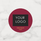 Burgundy Red Customizable Business Add Your Logo Konfetti (Klein Vorderseite)