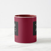 Burgundy Red Customizable Business Add Your Logo Tasse (Zentrum)