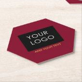 Burgundy Red Customizable Business Add Your Logo Untersetzer (angewinkelt)