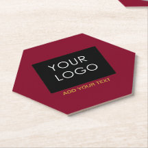 Burgundy Red Customizable Business Add Your Logo